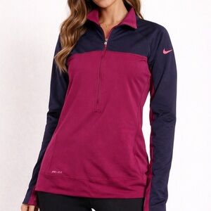Nike Pro Dri-Fit Half Zip Pullover Pink Purple Women’s